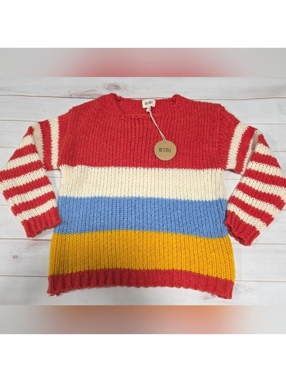 BIBI Women's Color Block Striped Sweater Small - New With Tags